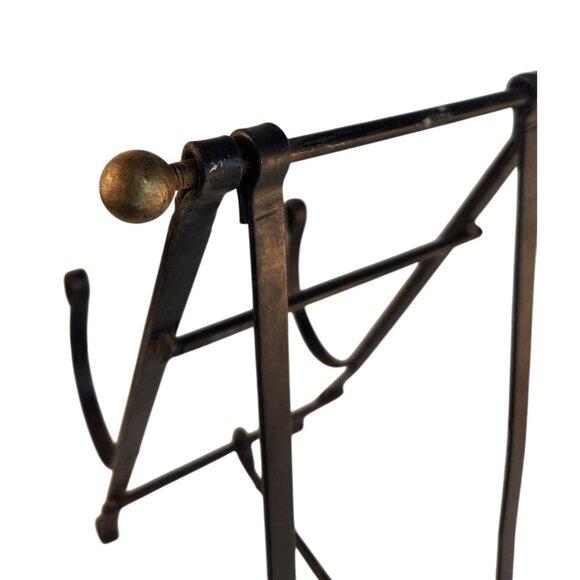 Black Wrought Iron Stand Adjustable Display Easel Holder Rustic Vintage Style - Picture 15 of 15